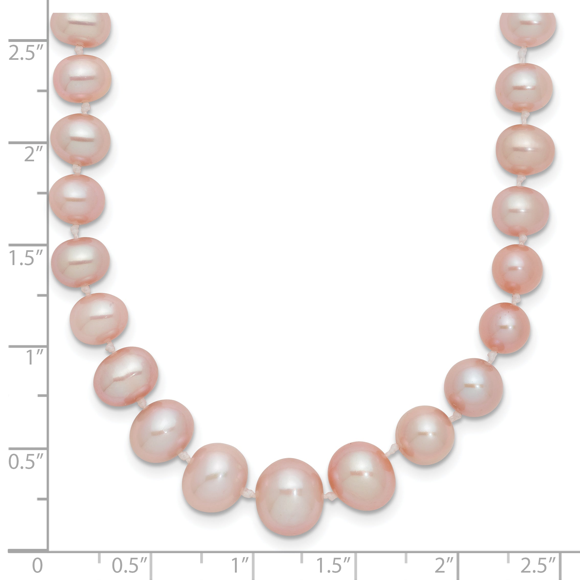 14K 4-8Mm Purple Freshwater Cultured Pearl Graduated Necklace