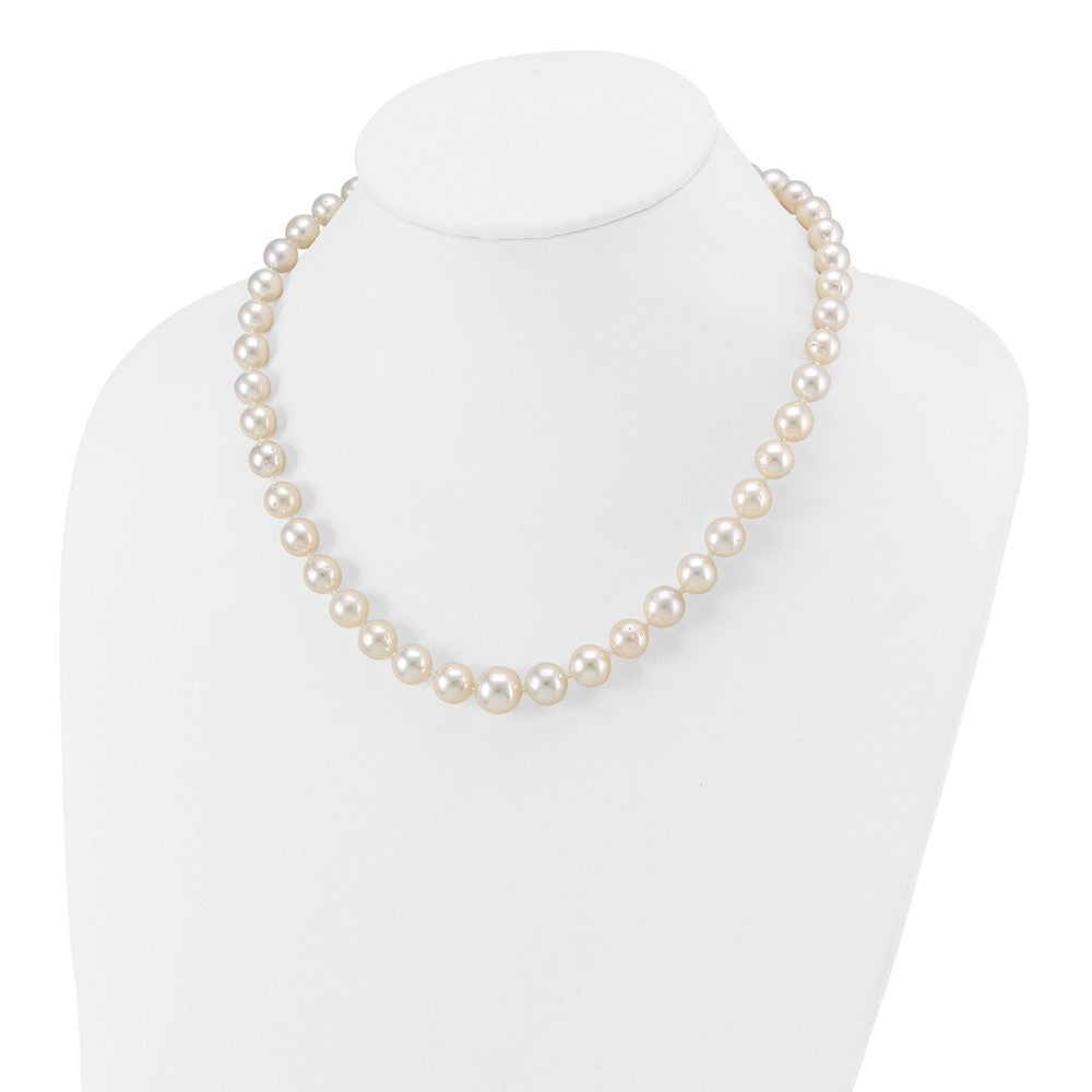 14k 9.5-12mm White Saltwater Cultured South Sea Graduated Pearl Necklace