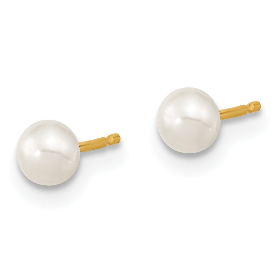 14K 3-4Mm Fw Cultured Pearl 14In Necklace, 5In. Bracelet & Earring Set