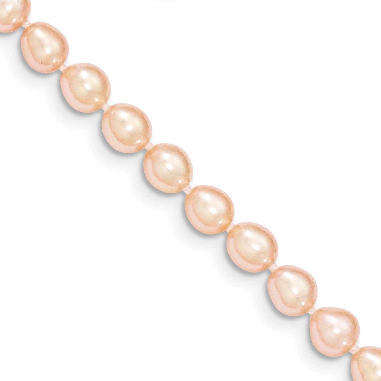 14K Gold 5-6Mm Pink Fw Cultured Rice Pearl Bracelet