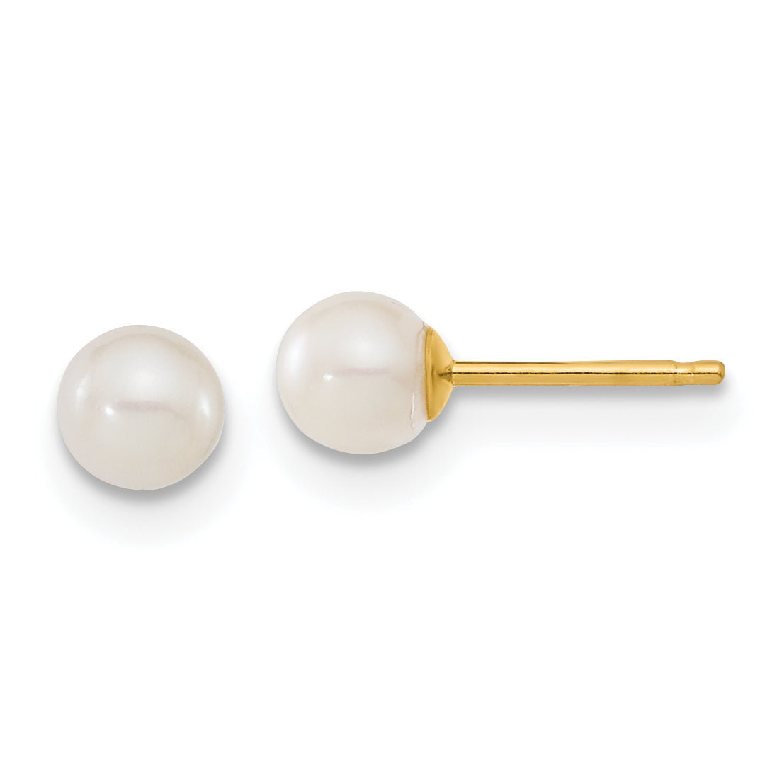 14K Children'S 4-5Mm White Fwc Pearl Pendant And Earring Set