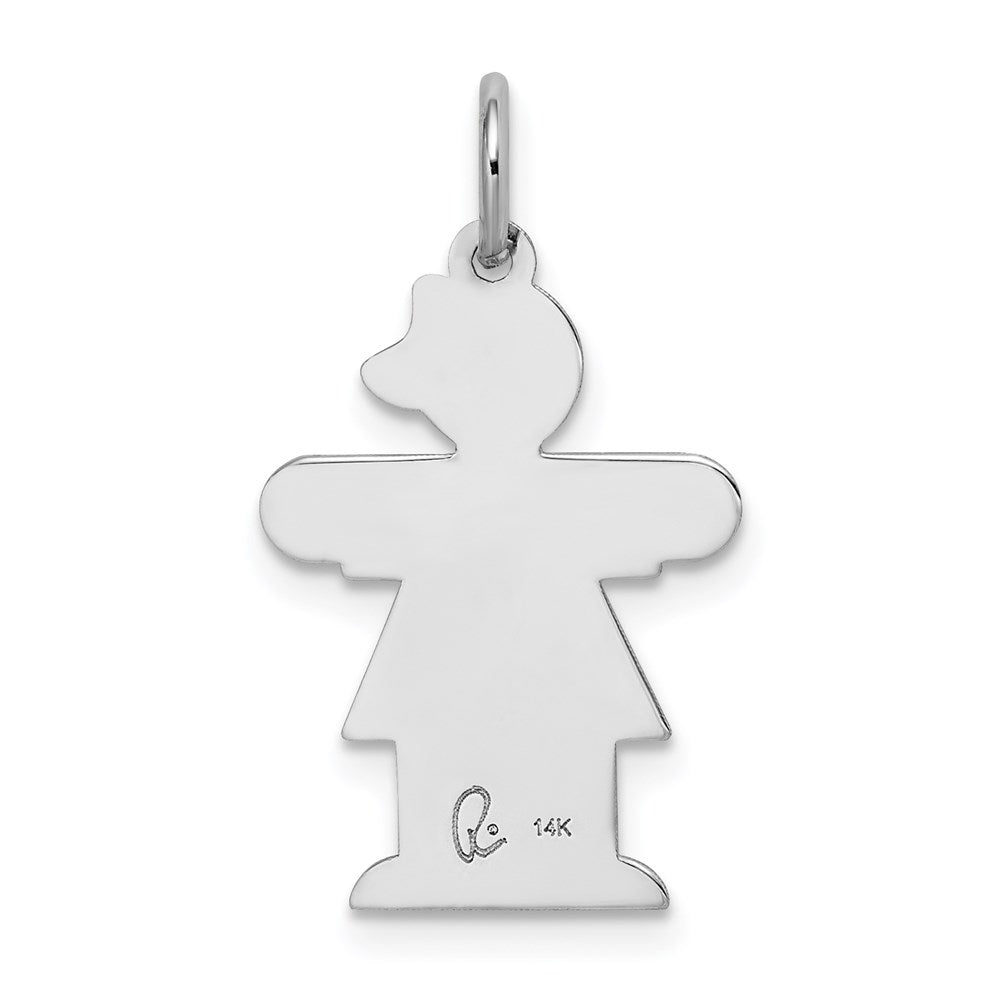 14k White Gold Kid Charm