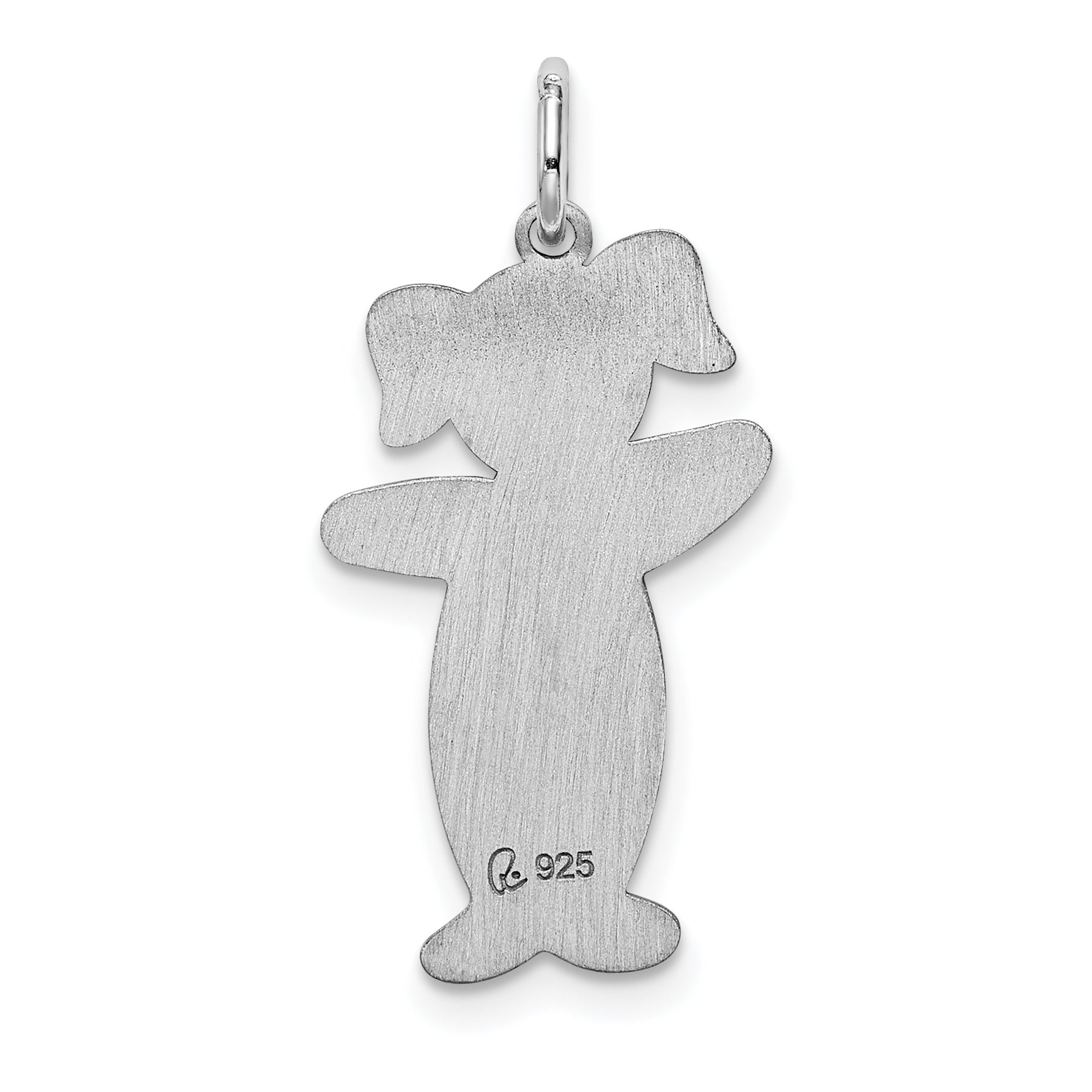 Sterling Silver Rhodium-plated Country Side Cuddle Charm