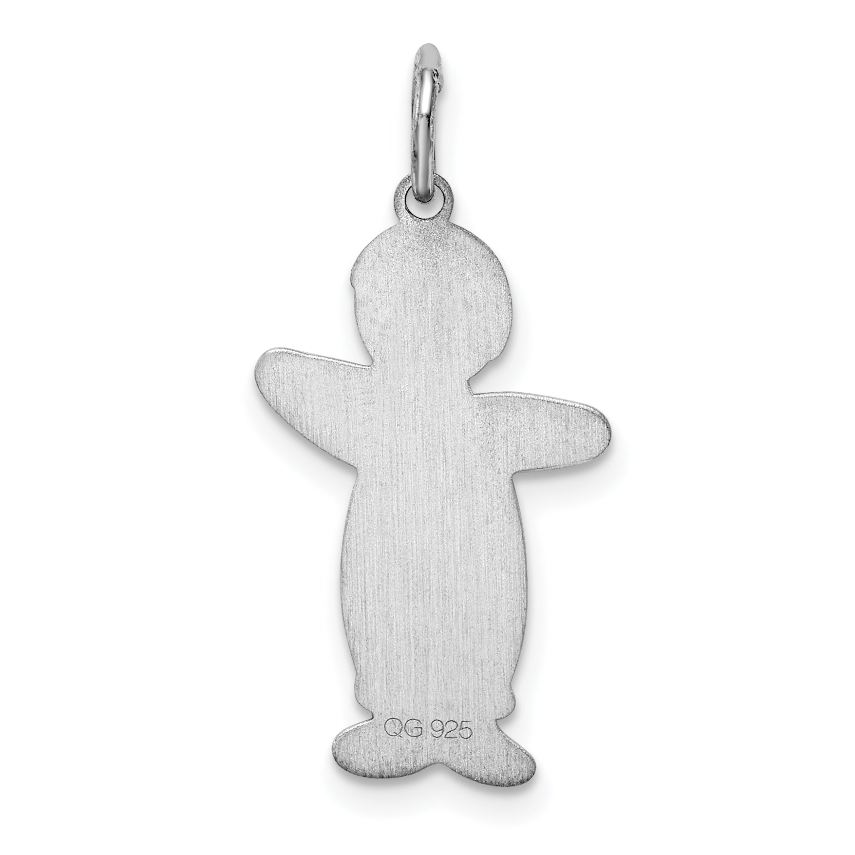 Sterling Silver Rhodium-plated Momma's Boy Cuddle Charm