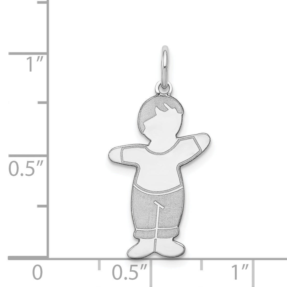 Sterling Silver Rhodium-plated Momma's Boy Cuddle Charm