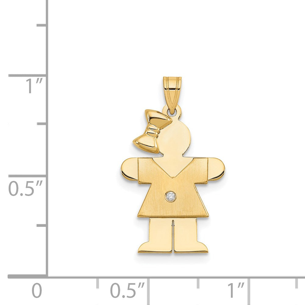 14k AA Diamond Kid Pendant