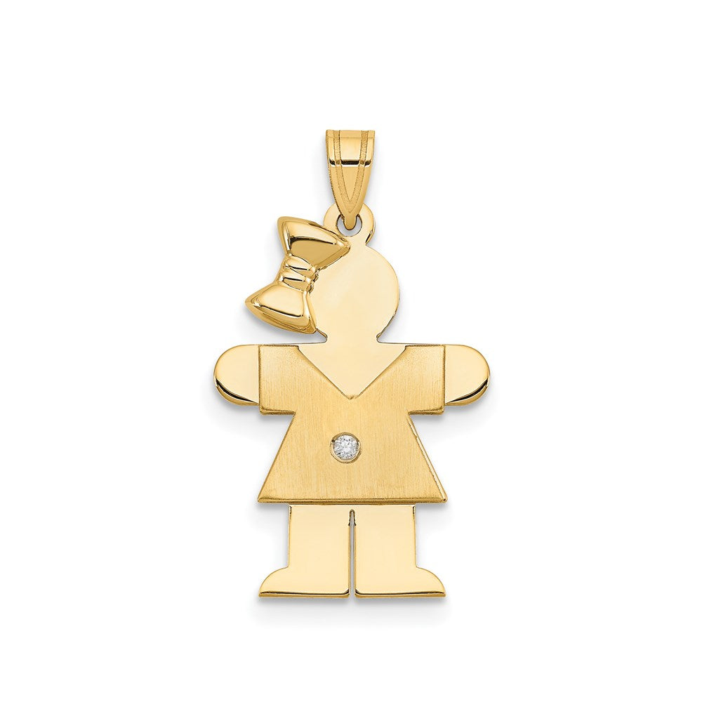 14k AA Diamond Kid Pendant