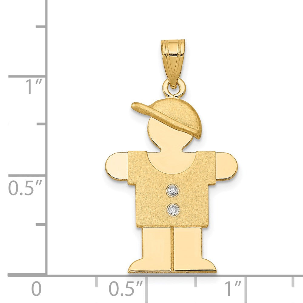 14k AA Diamond Kid Pendant