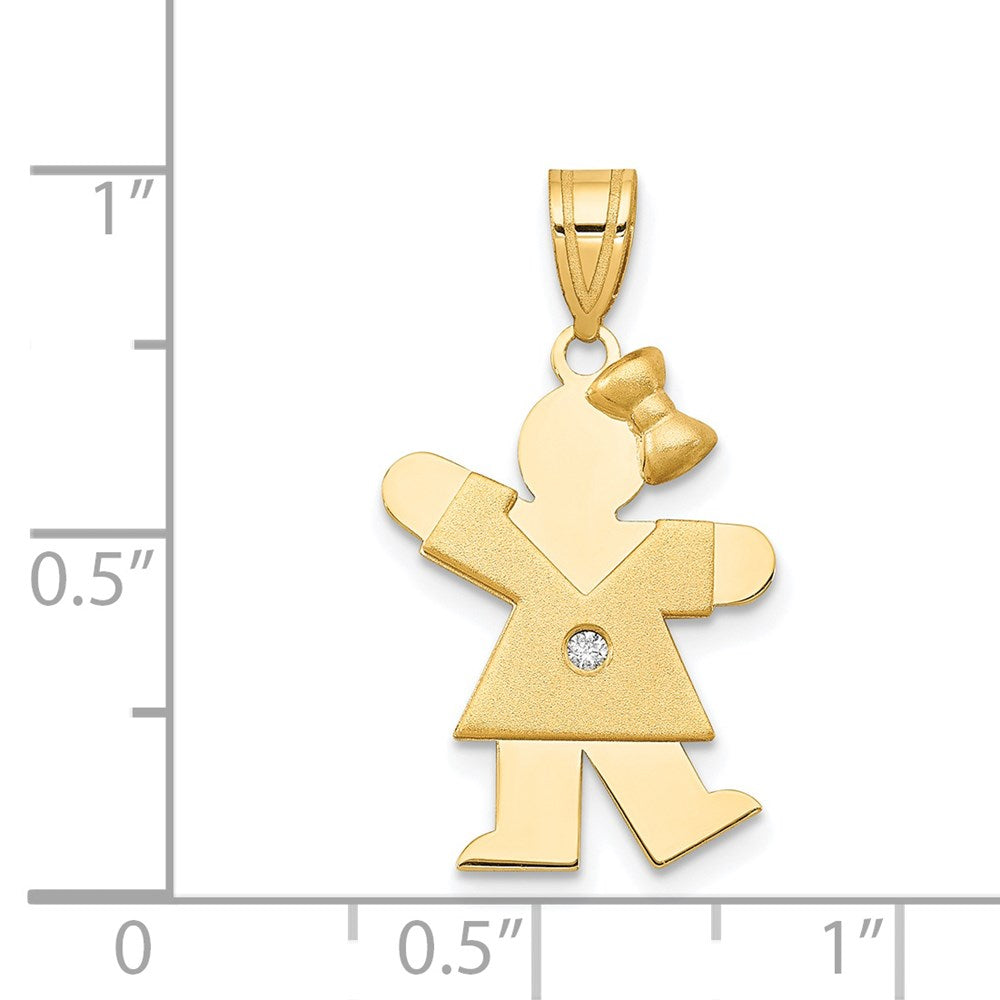 14k AA Diamond Kid Pendant