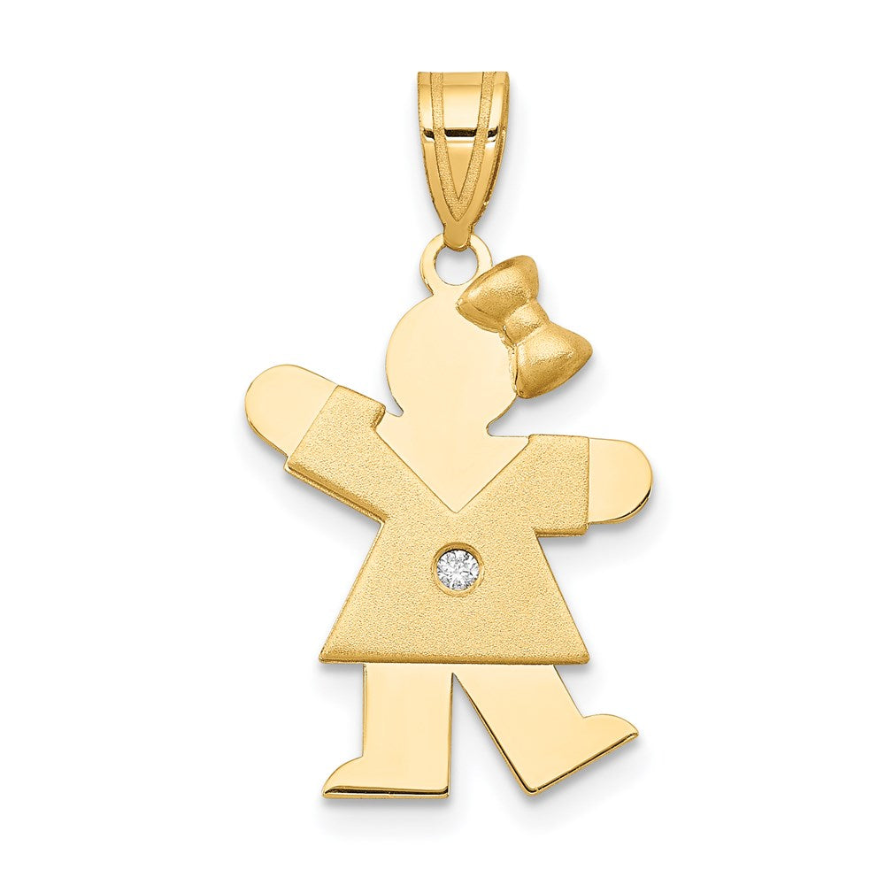 14k AA Diamond Kid Pendant