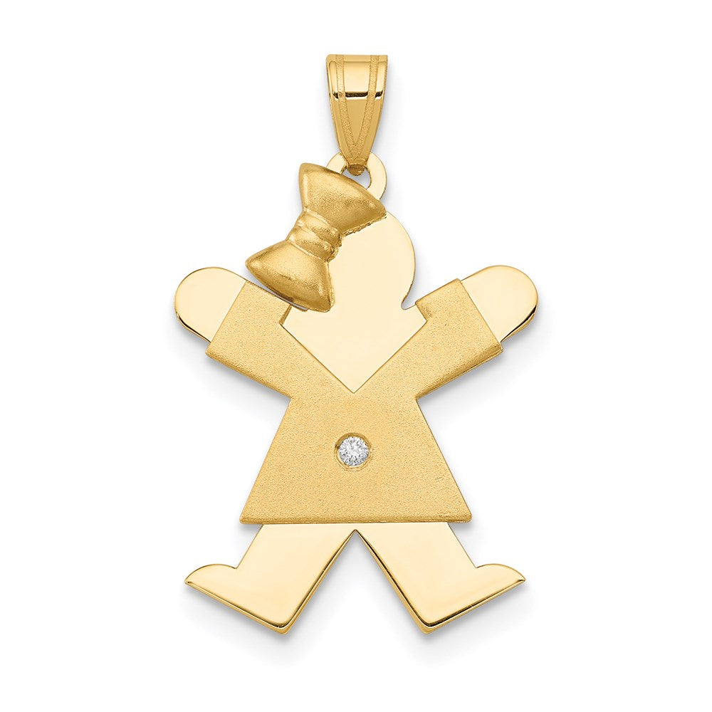 14k AA Diamond Kid Pendant
