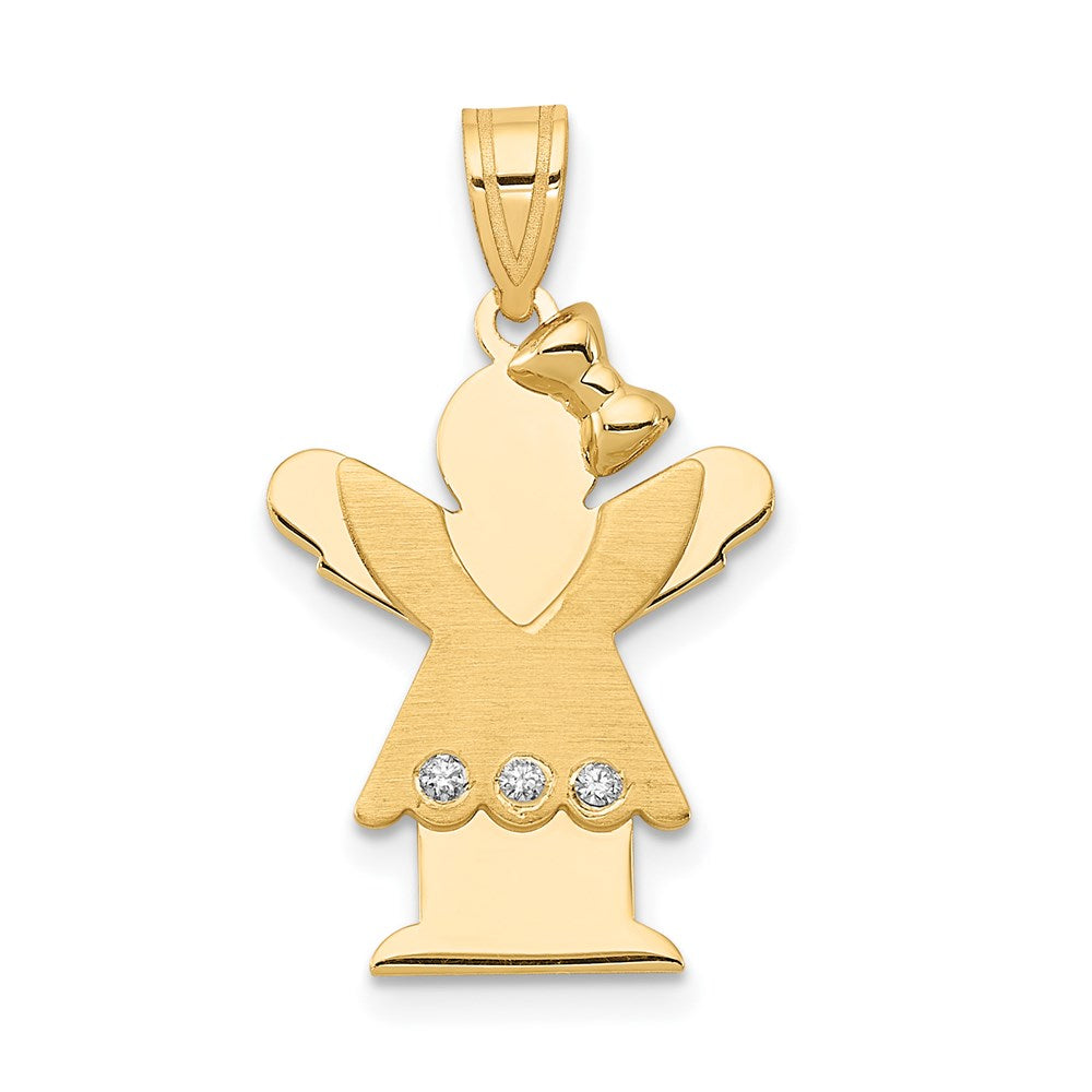14k AA Diamond Kid Pendant