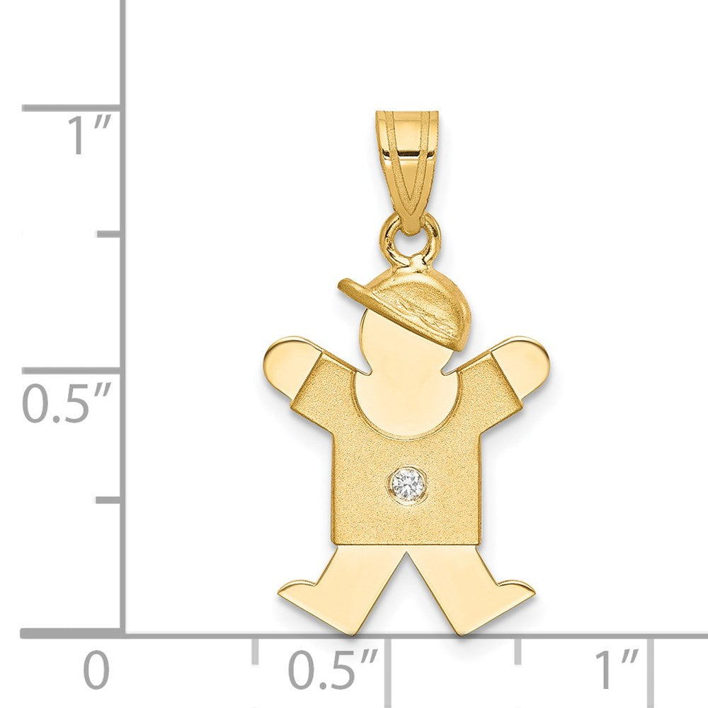 14k AA Diamond Kid Pendant