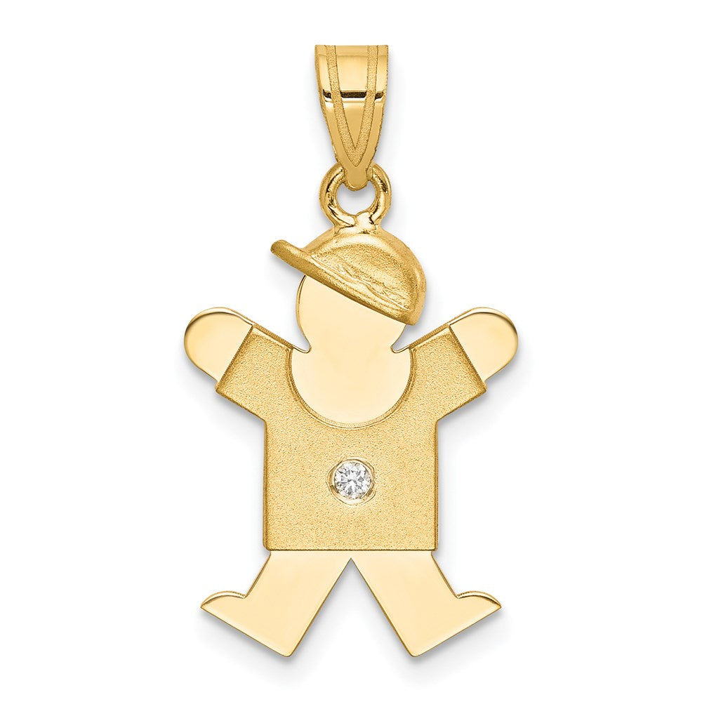 14k AA Diamond Kid Pendant