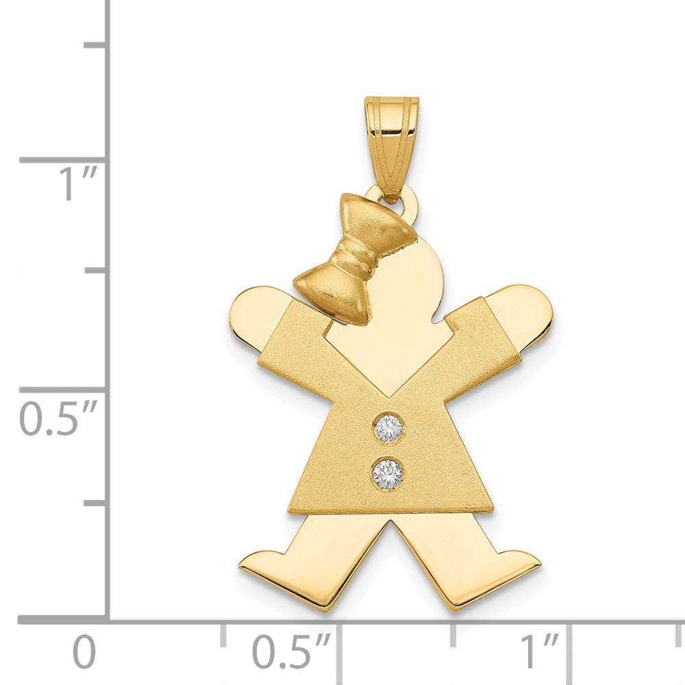 14k AA Diamond Kid Pendant