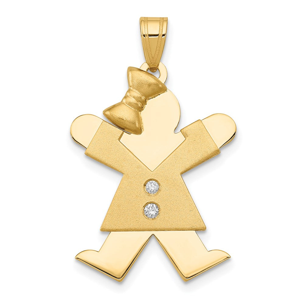14k AA Diamond Kid Pendant