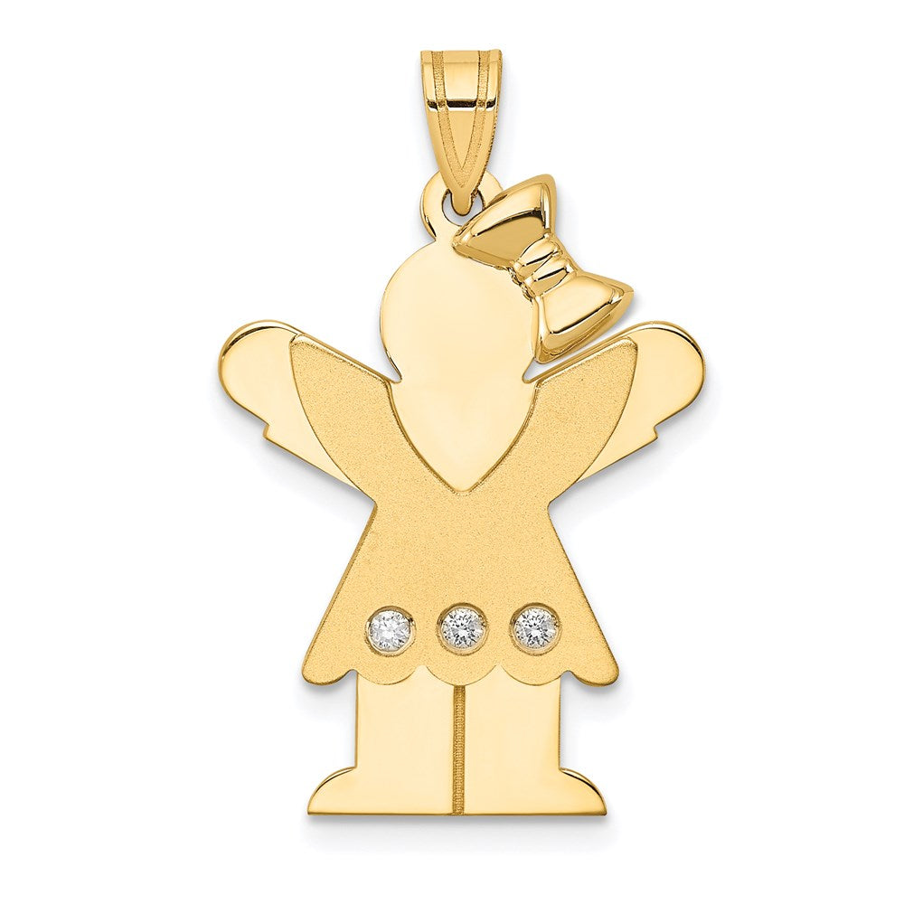14k AA Diamond Kid Pendant