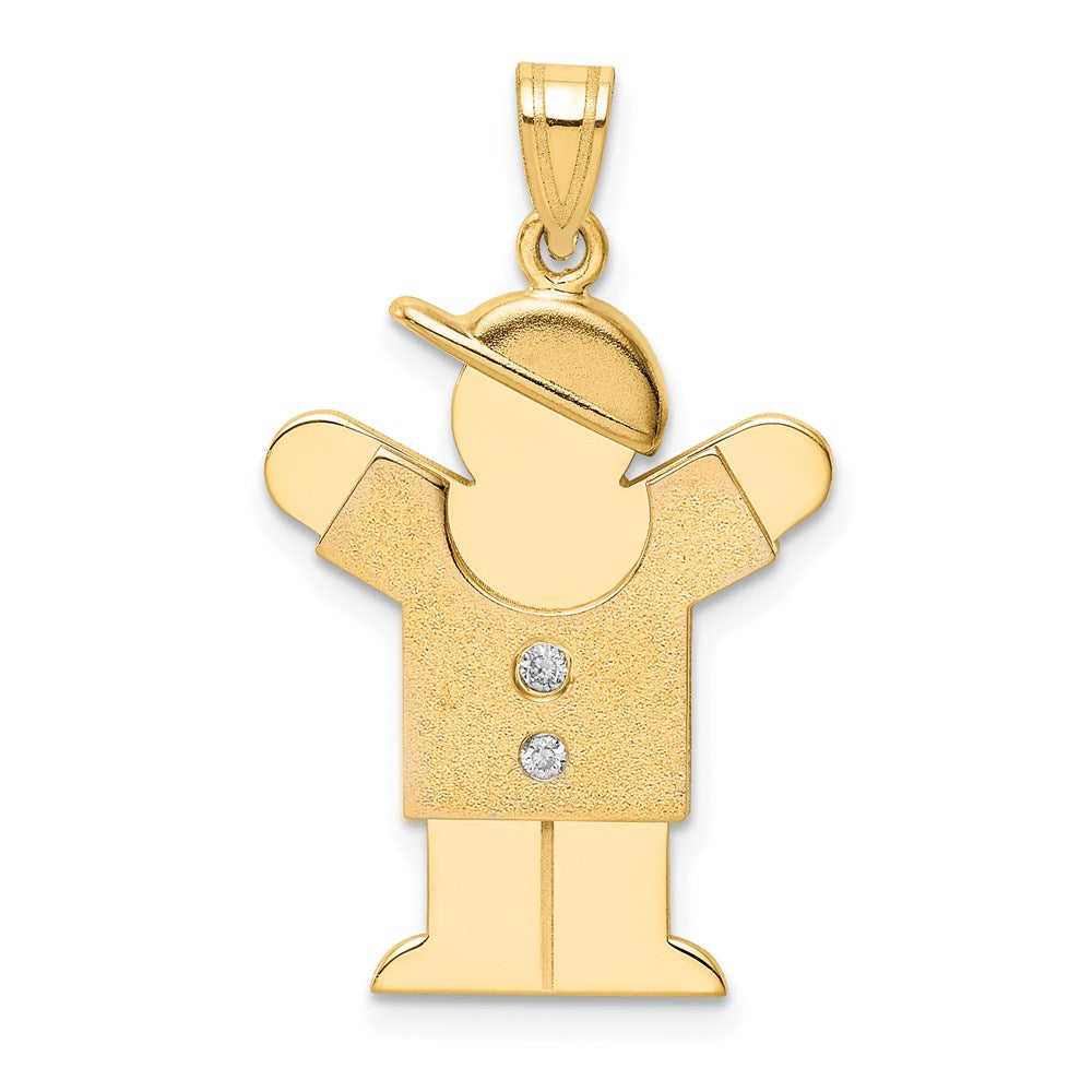 14k AA Diamond Kid Pendant