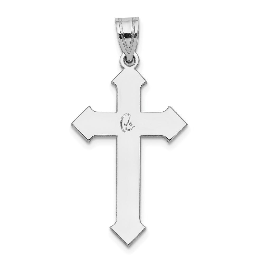 14k White Gold Passion Cross Pendant