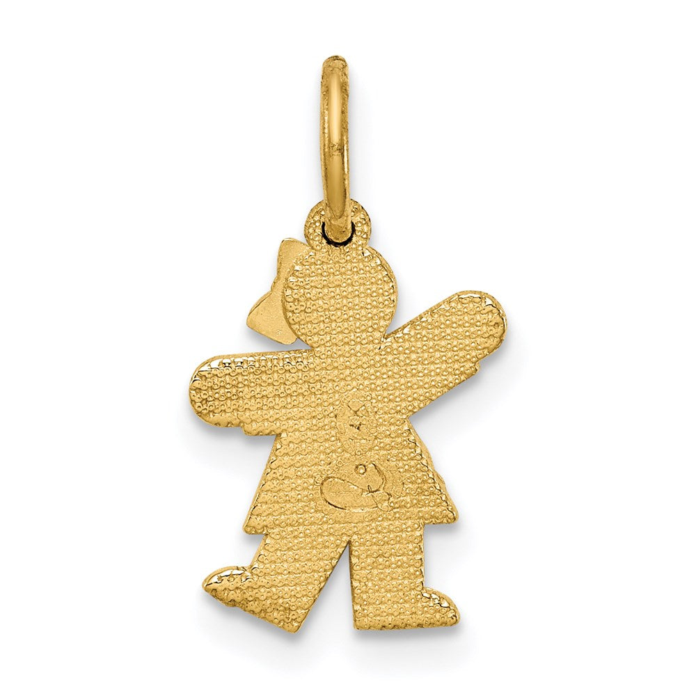 14k Mini Girl Kiss Charm