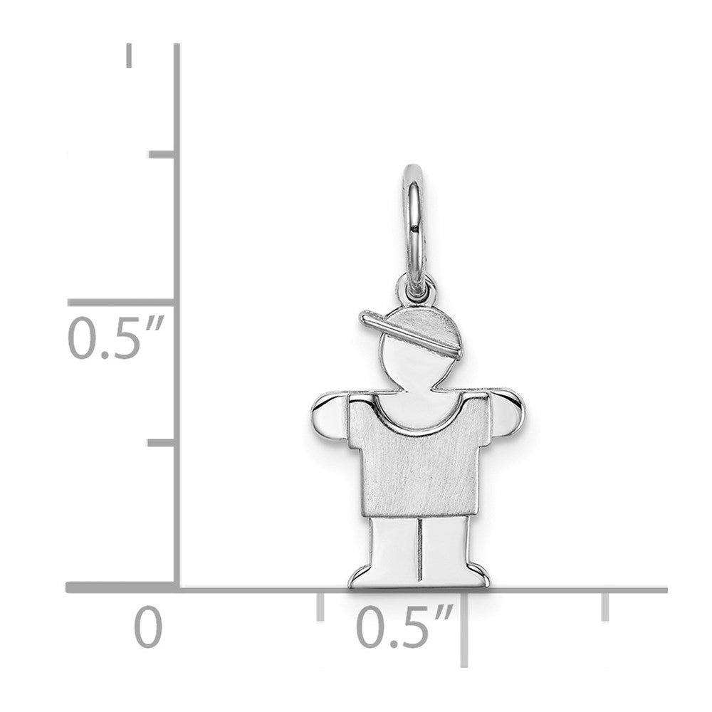 14k White Mini Boy Hugs Charm