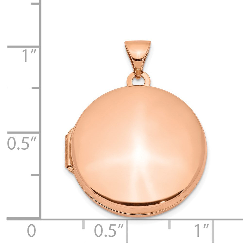 14k Rose Gold 20mm Round Locket