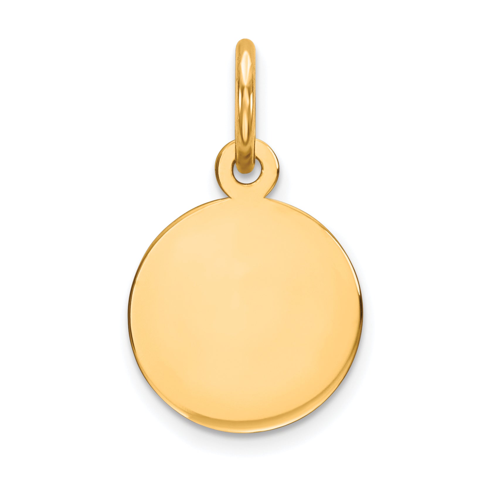 14k Plain .013 Gauge Circular Engravable Disc Charm