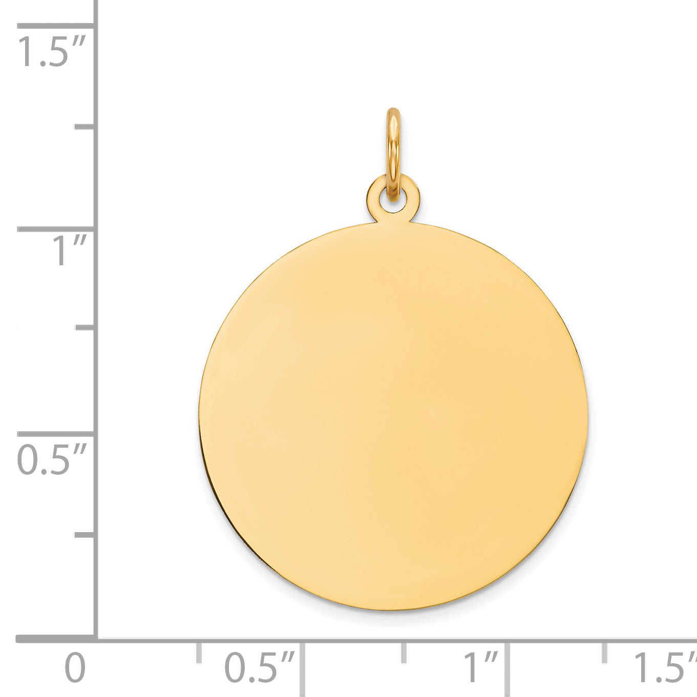 14k Plain .018 Gauge Circular Engravable Disc Charm