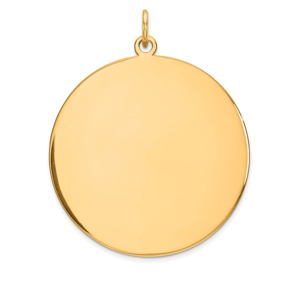 14k Plain .027 Gauge Circular Engravable Disc Charm
