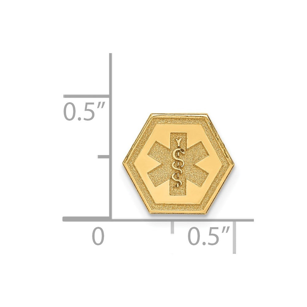 14k Non-enameled Attachable Medical Emblem Charm
