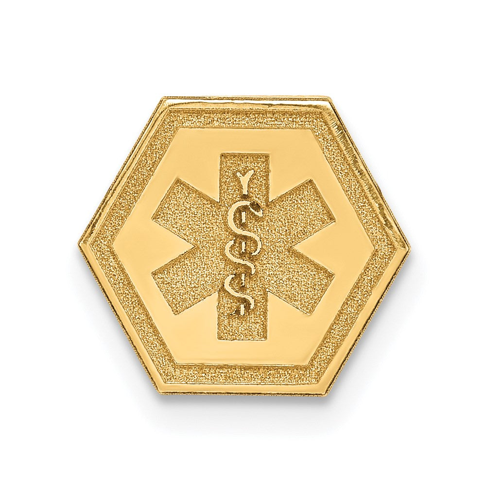 14k Non-enameled Attachable Medical Emblem Charm