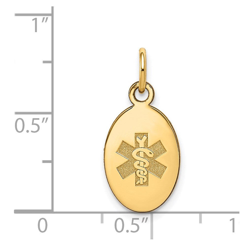 14k Non-enameled Medical Jewelry Pendant