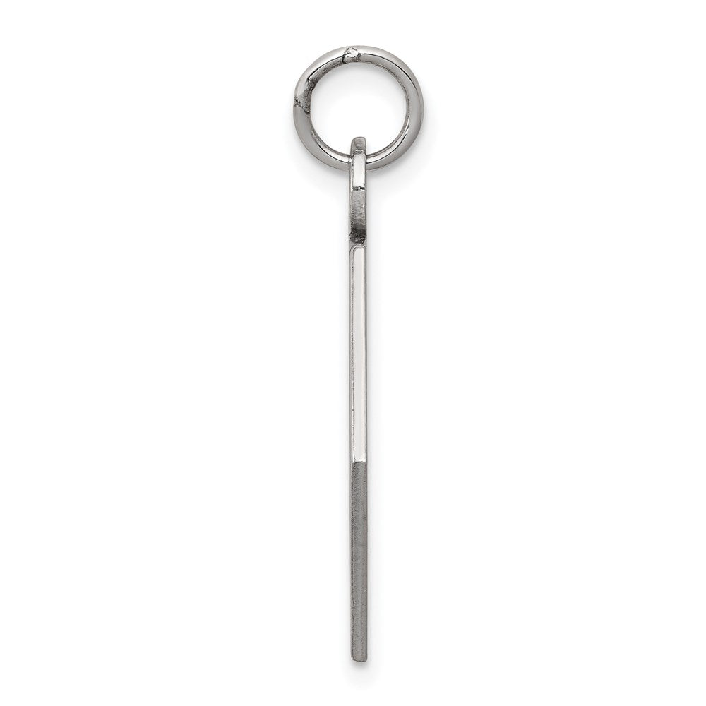 14k White Gold Red Enamel Medical Jewelry Pendant