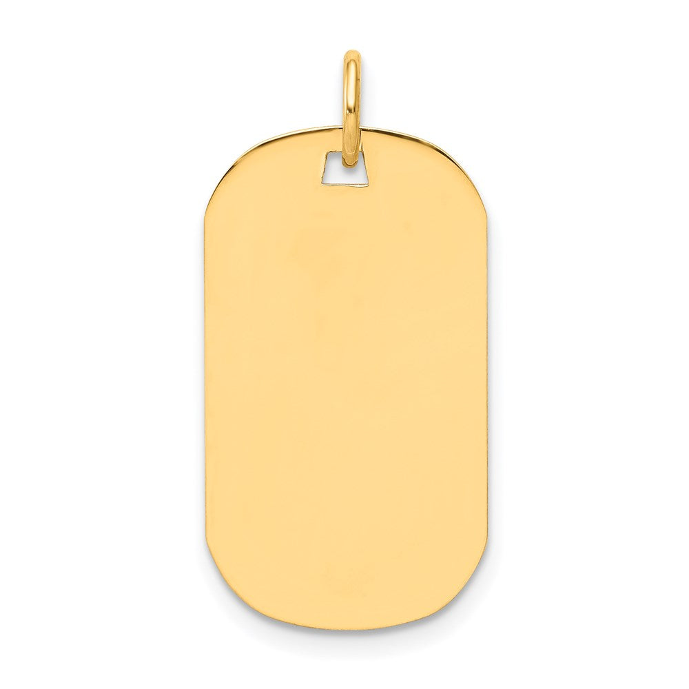 14k Plain .018 Gauge Engraveable Dog Tag Disc Charm
