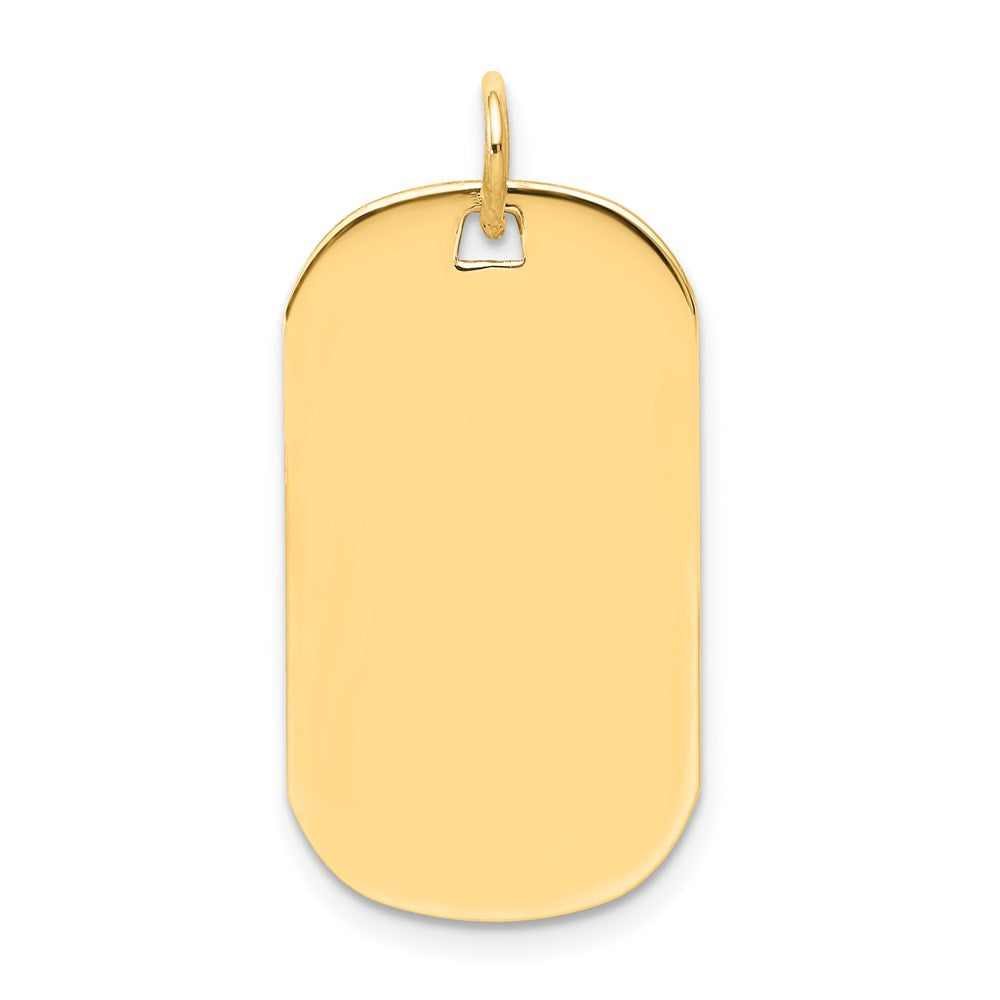 14k Plain .018 Gauge Engraveable Dog Tag Disc Charm