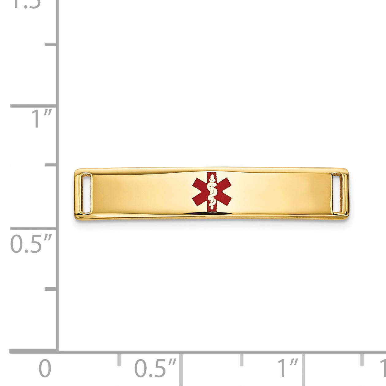 14K Epoxy Enameled Medical Id Ctr Plate # 816