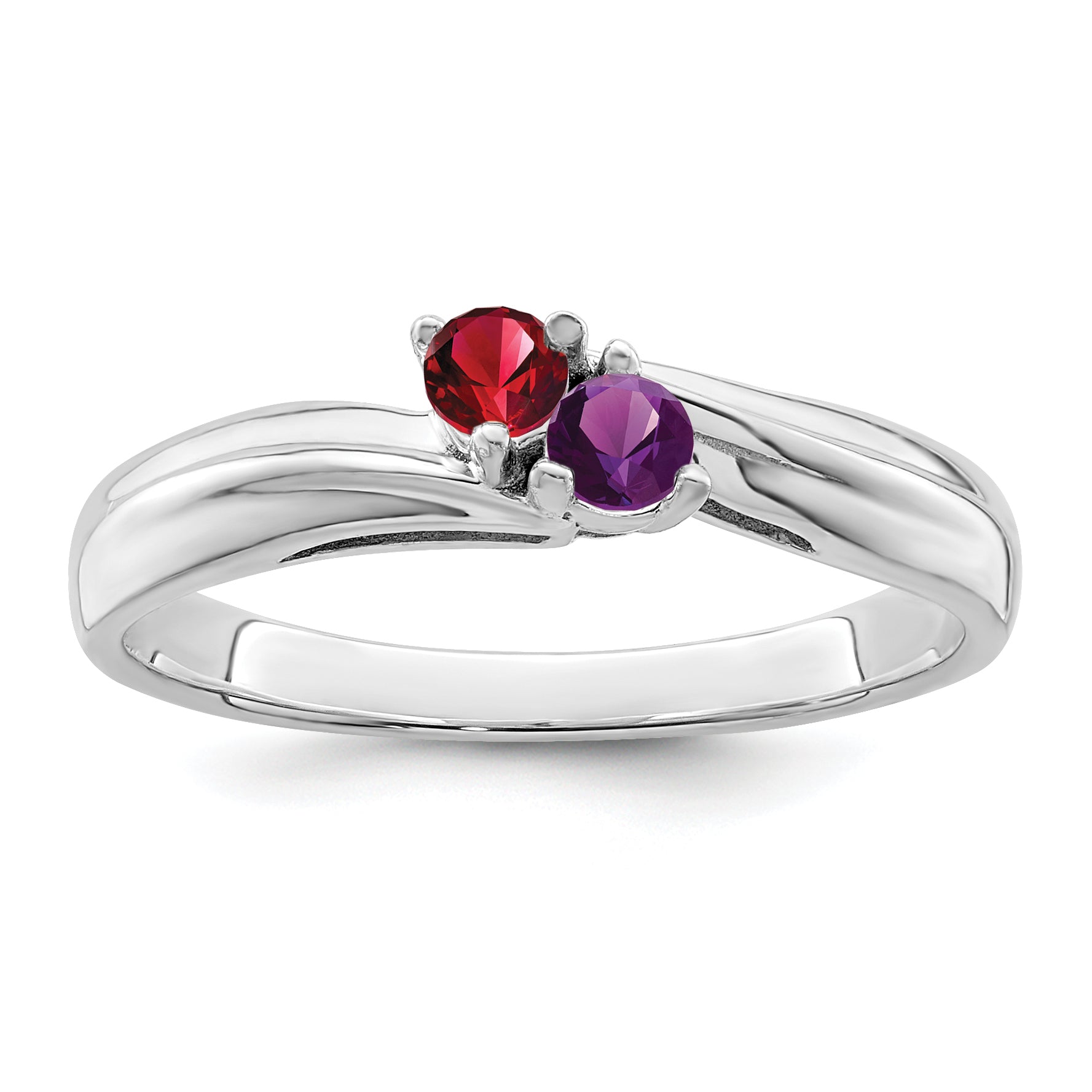 Sterling Silver Rhodium-plated Family Jewelry Mounting