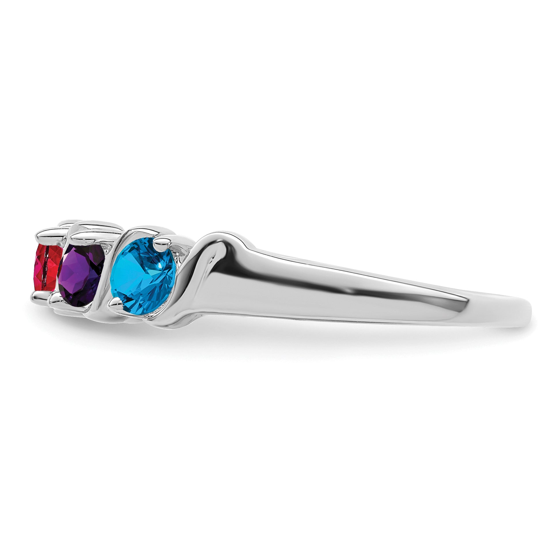 Sterling Silver Rhodium-plated Family Jewelry Mounting