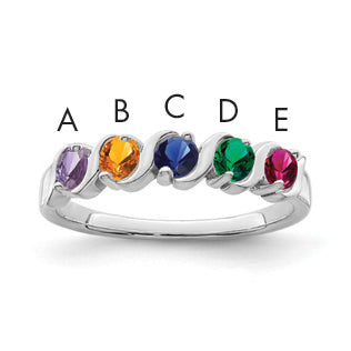 Sterling Silver Rhodium-plated Family Jewelry Mounting