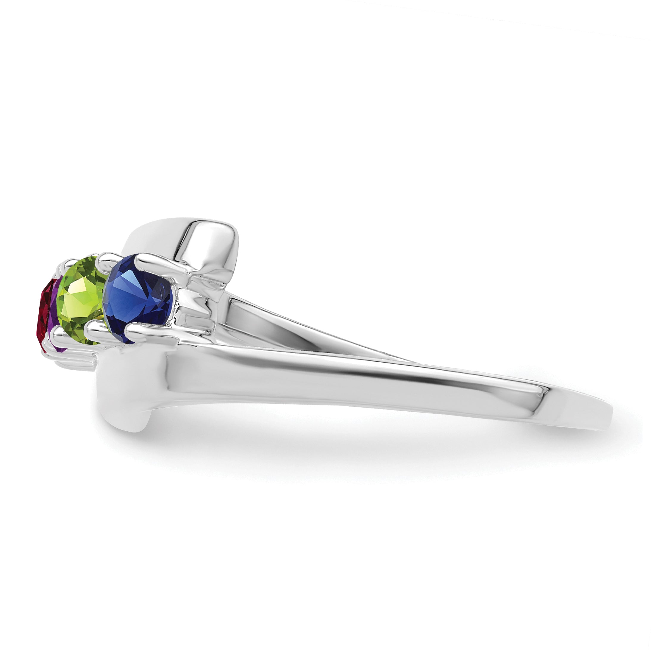 Sterling Silver Rhodium-plated Family Jewelry Mounting