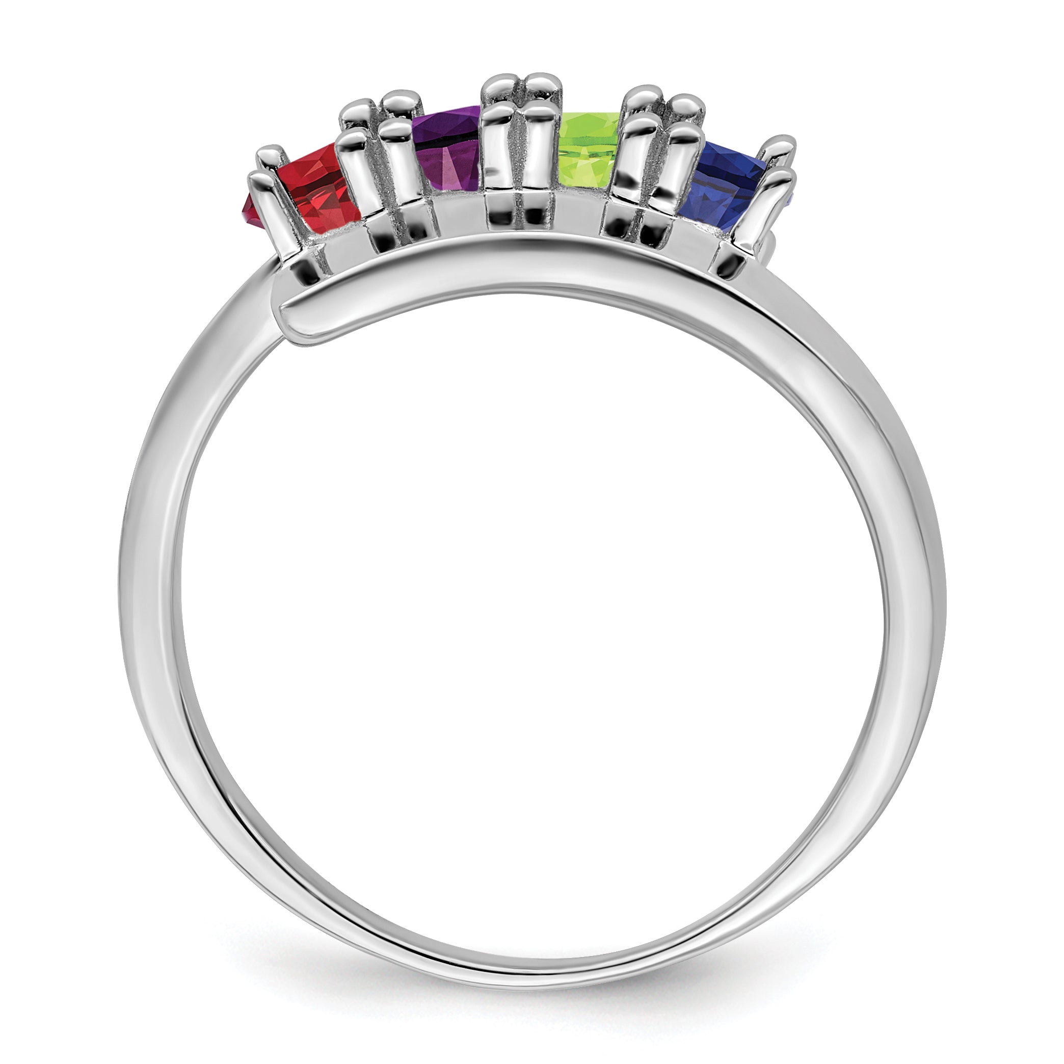 Sterling Silver Rhodium-plated Family Jewelry Mounting