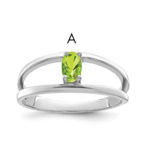 Sterling Silver Rhodium-plated Family Jewelry Ring