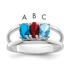 Sterling Silver Rhodium-plated Family Jewelry Mounting