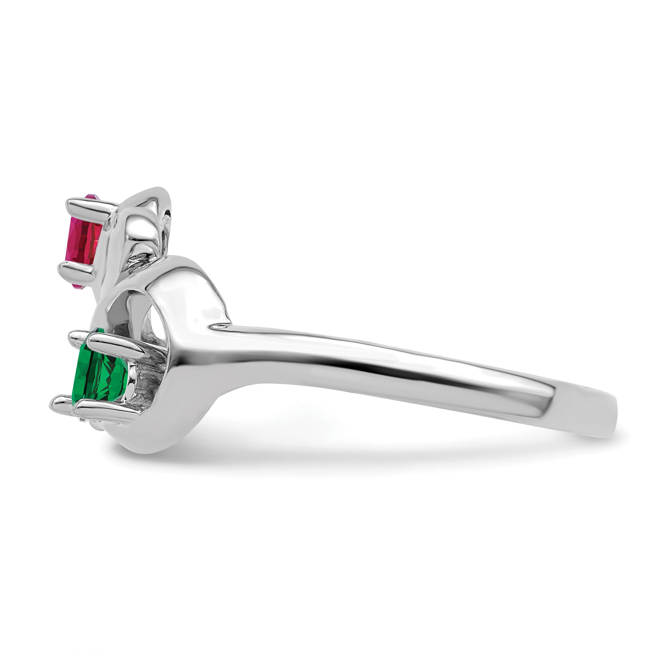 Sterling Silver Rhodium-plated Family Jewelry Mounting