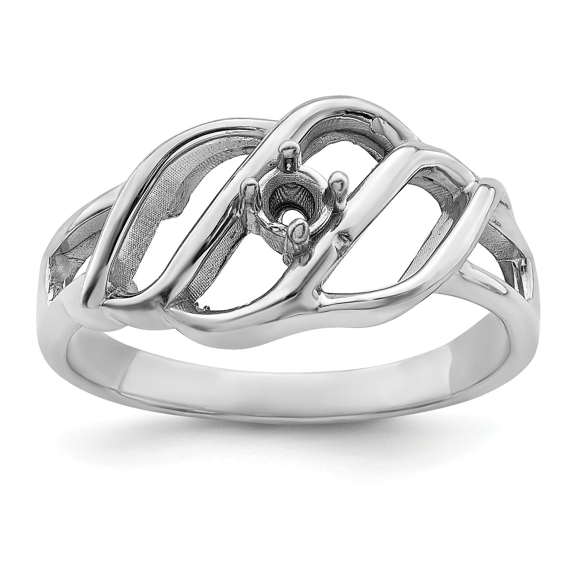 Sterling Silver Rhodium-plated Family Jewelry Mounting