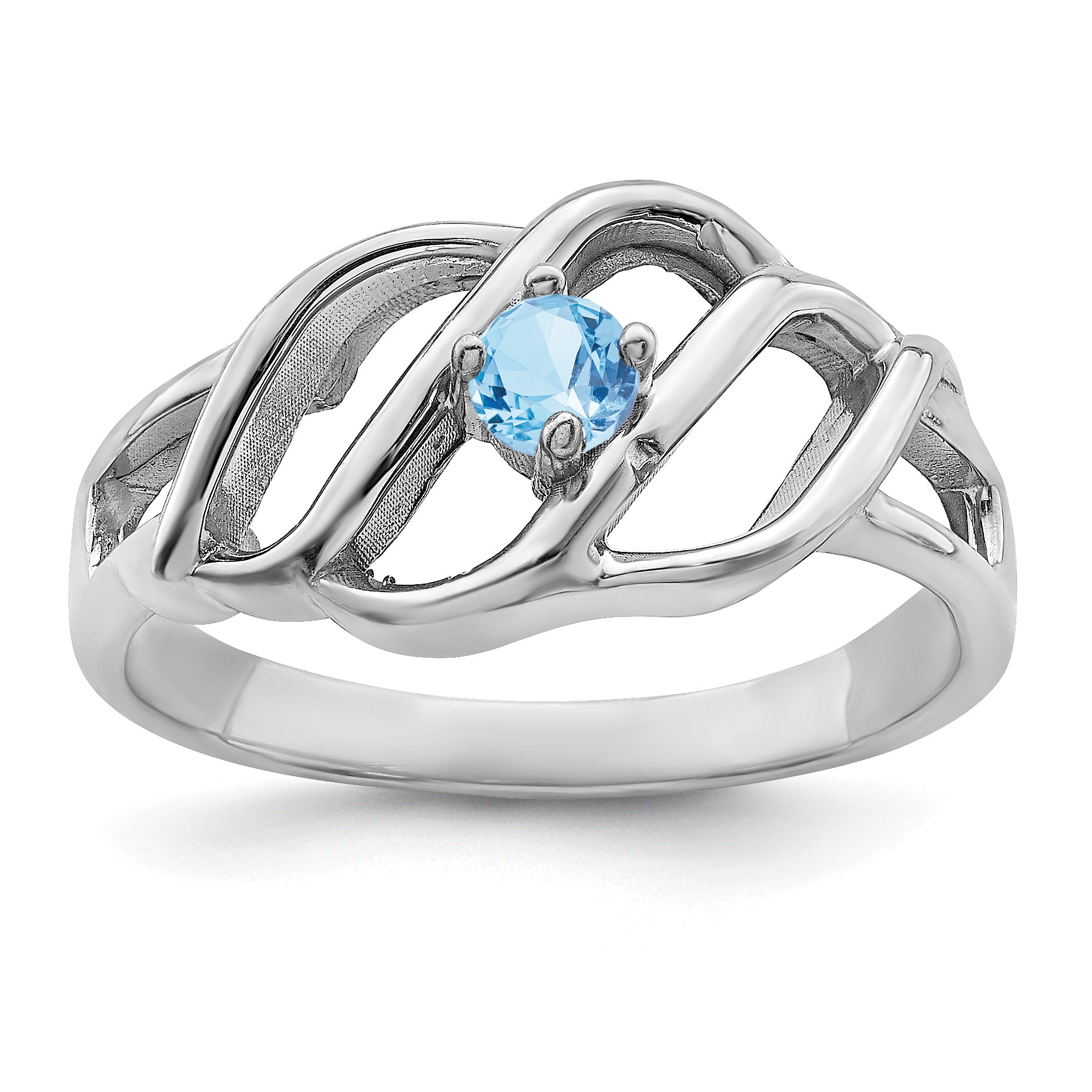 Sterling Silver Rhodium-plated Family Jewelry Ring