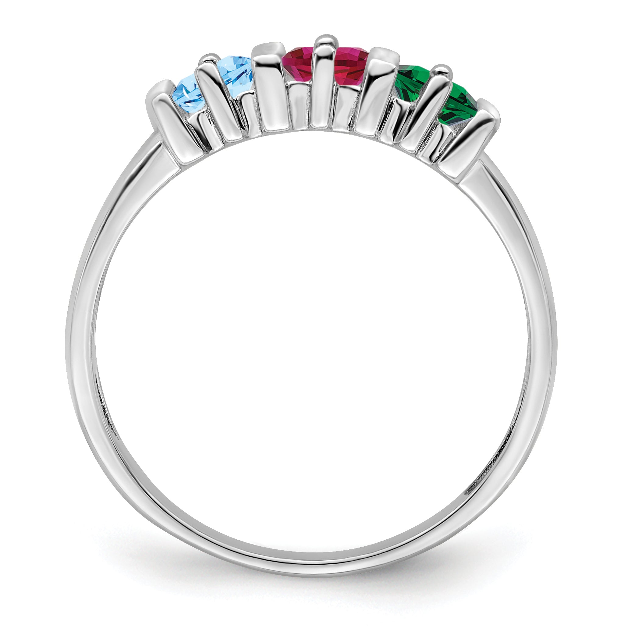 Sterling Silver Rhodium-plated Family Jewelry Mounting