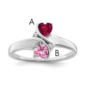Sterling Silver Rhodium-plated Family Jewelry Mounting