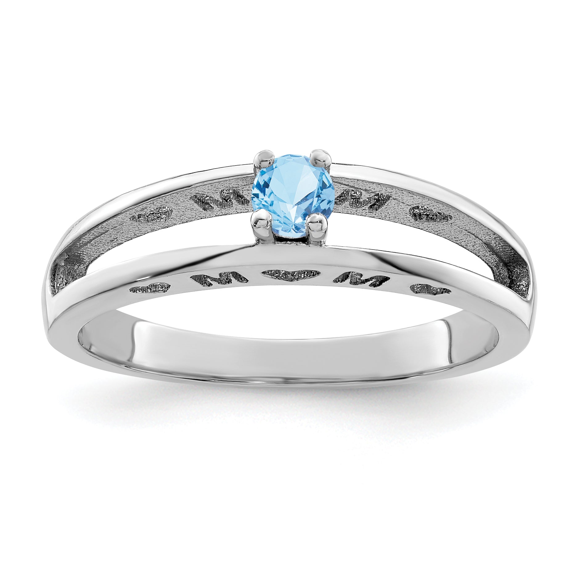 Sterling Silver Rhodium-plated Family Jewelry Mounting