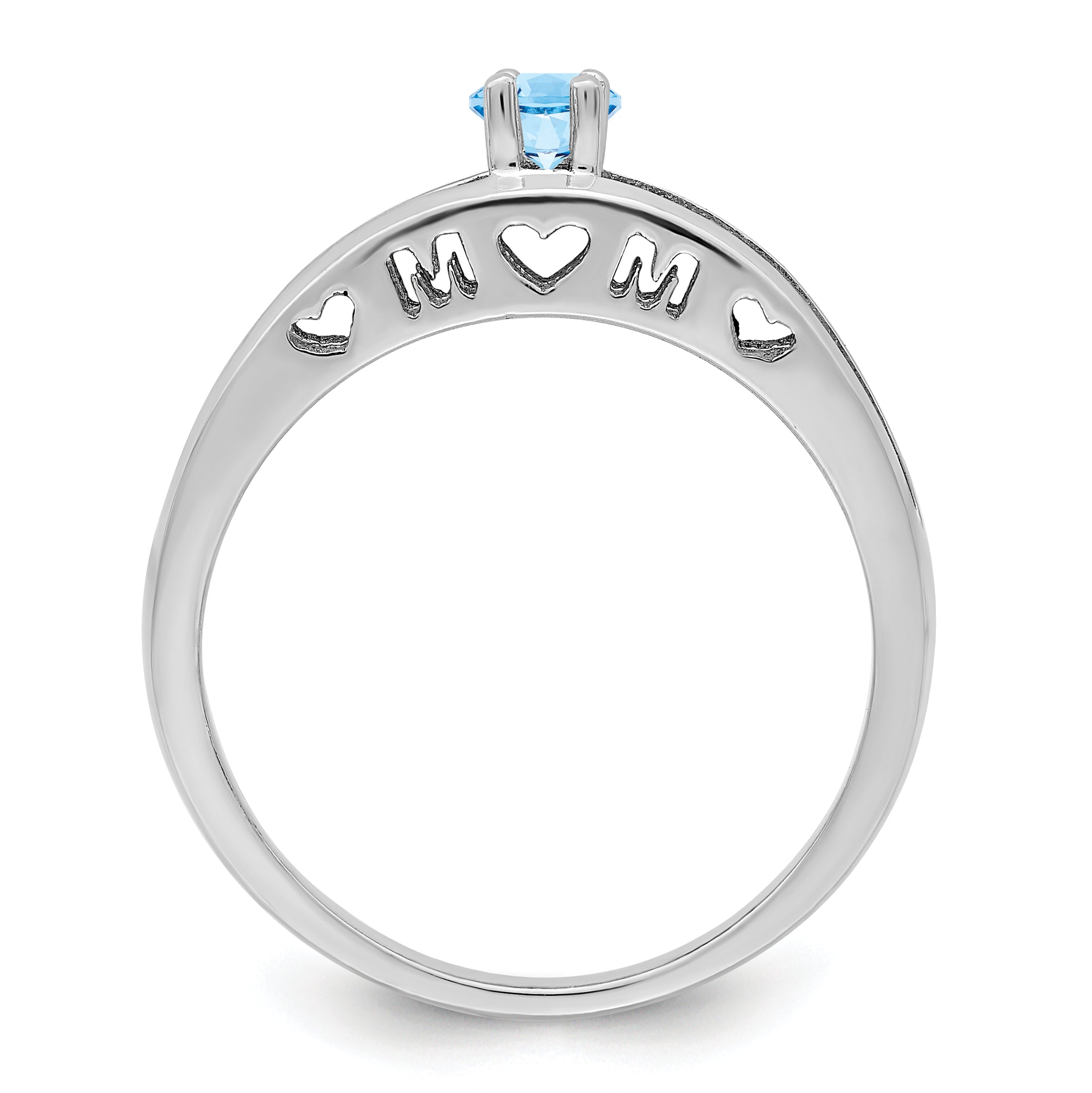 Sterling Silver Rhodium-plated Family Jewelry Mounting